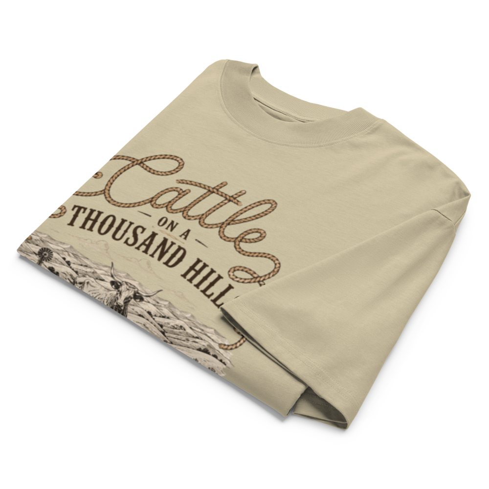 Cattle on a Thousand Hills Oversized Tee – Psalm 50:10